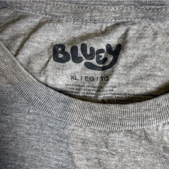 Bluey Adult Graphic T-Shirt Grey Cartoon Tee XL - Picture 5 of 7